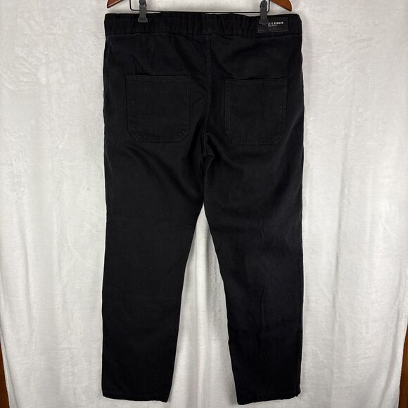 Supply & Demand Straight Leg Double Knee Black Denim Pants Size XL (38x31) NWT - Picture 6 of 7